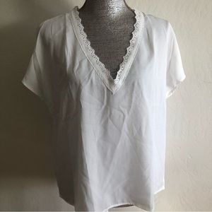 Shein short sleeves V neck blouse